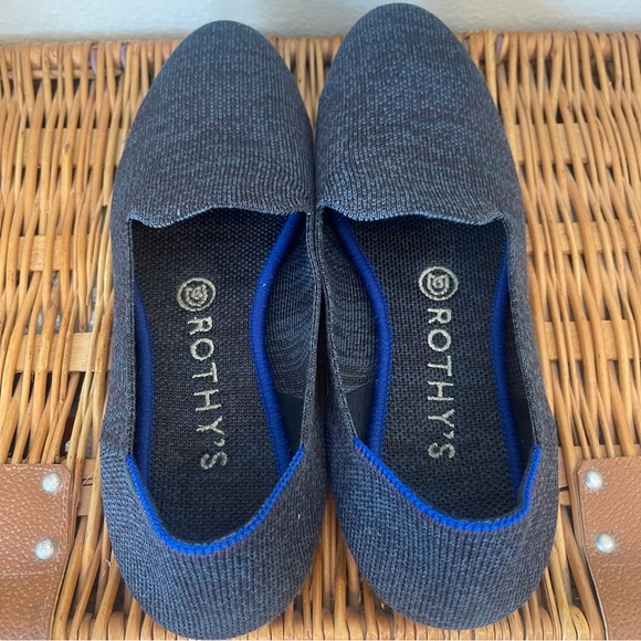 Rothy's The Flats Women's Size 7.5 Navy Ballet Slip On Round Toe Comfort Shoes - Picture 6 of 8